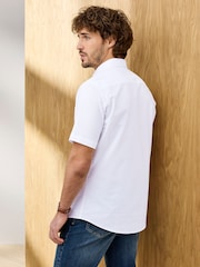 Cotton Traders White Signature Short Sleeve Oxford Shirt - Image 3 of 4