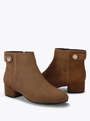 Carvela Brown Wide Fit Gaia Suede Ankle Wide Fit Boots - Image 3 of 4