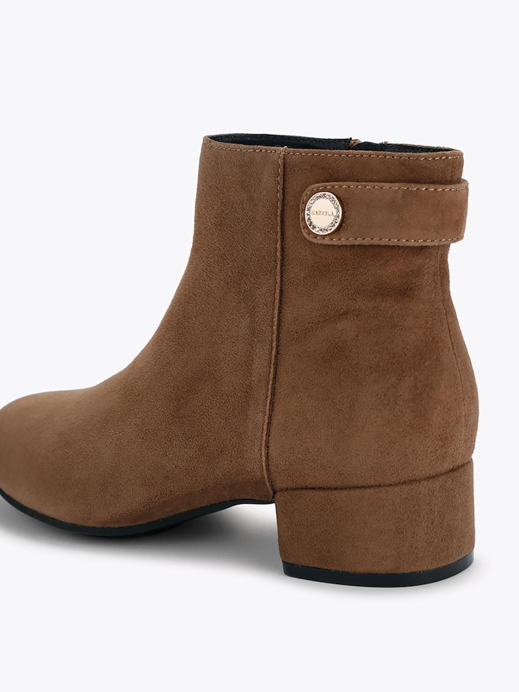 Carvela Brown Wide Fit Gaia Suede Ankle Wide Fit Boots - Image 4 of 4 Carvela Brown Wide Fit Gaia Suede Ankle Wide Fit Boots - Image 4 of 4