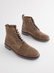 Tan Brown Toe Cap Boots - Image 1 of 7