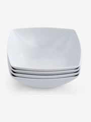 Set of 4 White Square Nova Set of 4 Bowls - Image 2 of 2