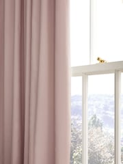 Pink Blush Cotton Blackout/Thermal Pencil Pleat Curtains - Image 6 of 7