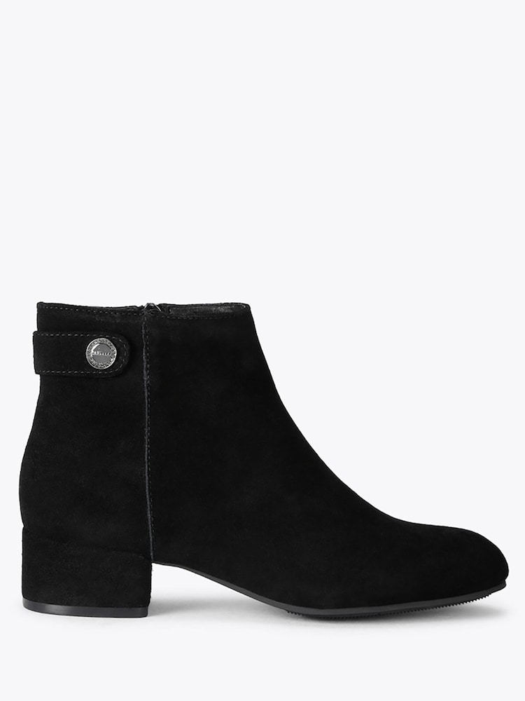 Carvela Black Wide Fit Gaia Suede Ankle Wide Fit Boots - Image 1 of 4 Carvela Black Wide Fit Gaia Suede Ankle Wide Fit Boots - Image 1 of 4