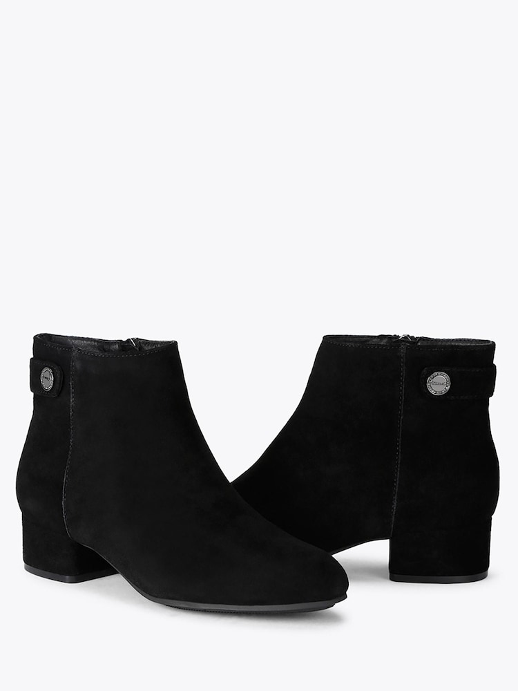Carvela Black Wide Fit Gaia Suede Ankle Wide Fit Boots - Image 2 of 4 Carvela Black Wide Fit Gaia Suede Ankle Wide Fit Boots - Image 2 of 4