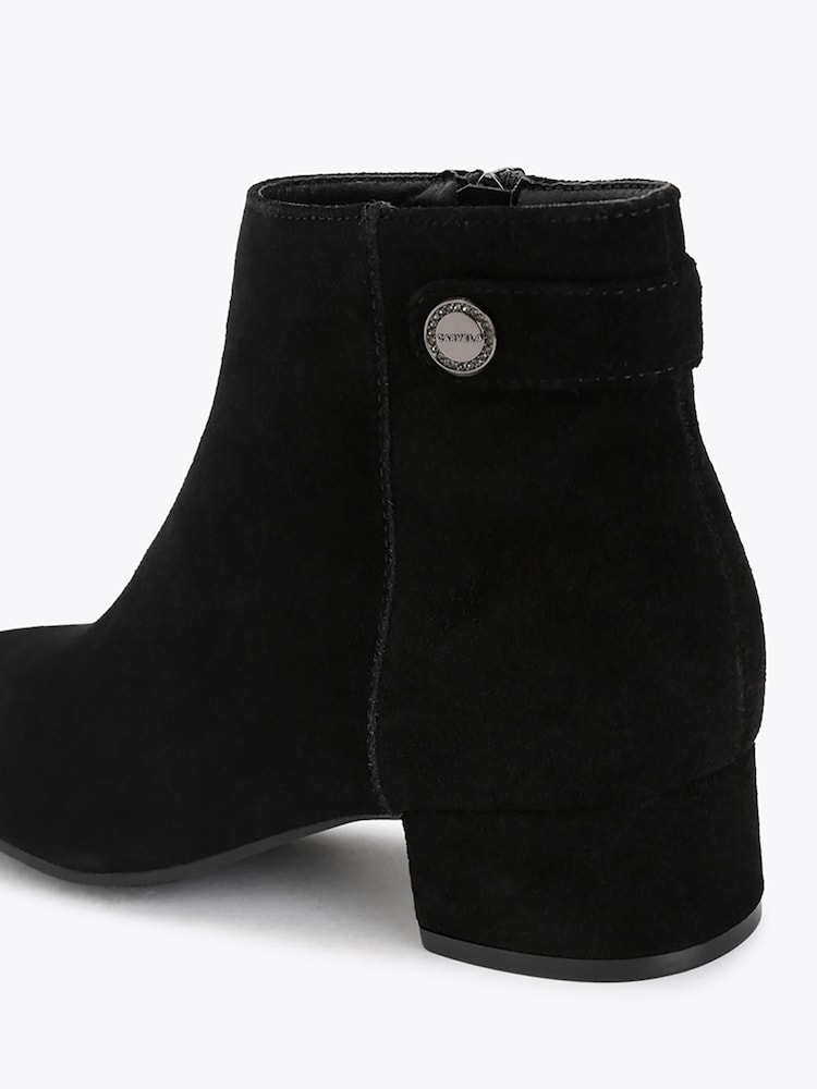 Carvela Black Wide Fit Gaia Suede Ankle Wide Fit Boots - Image 4 of 4 Carvela Black Wide Fit Gaia Suede Ankle Wide Fit Boots - Image 4 of 4