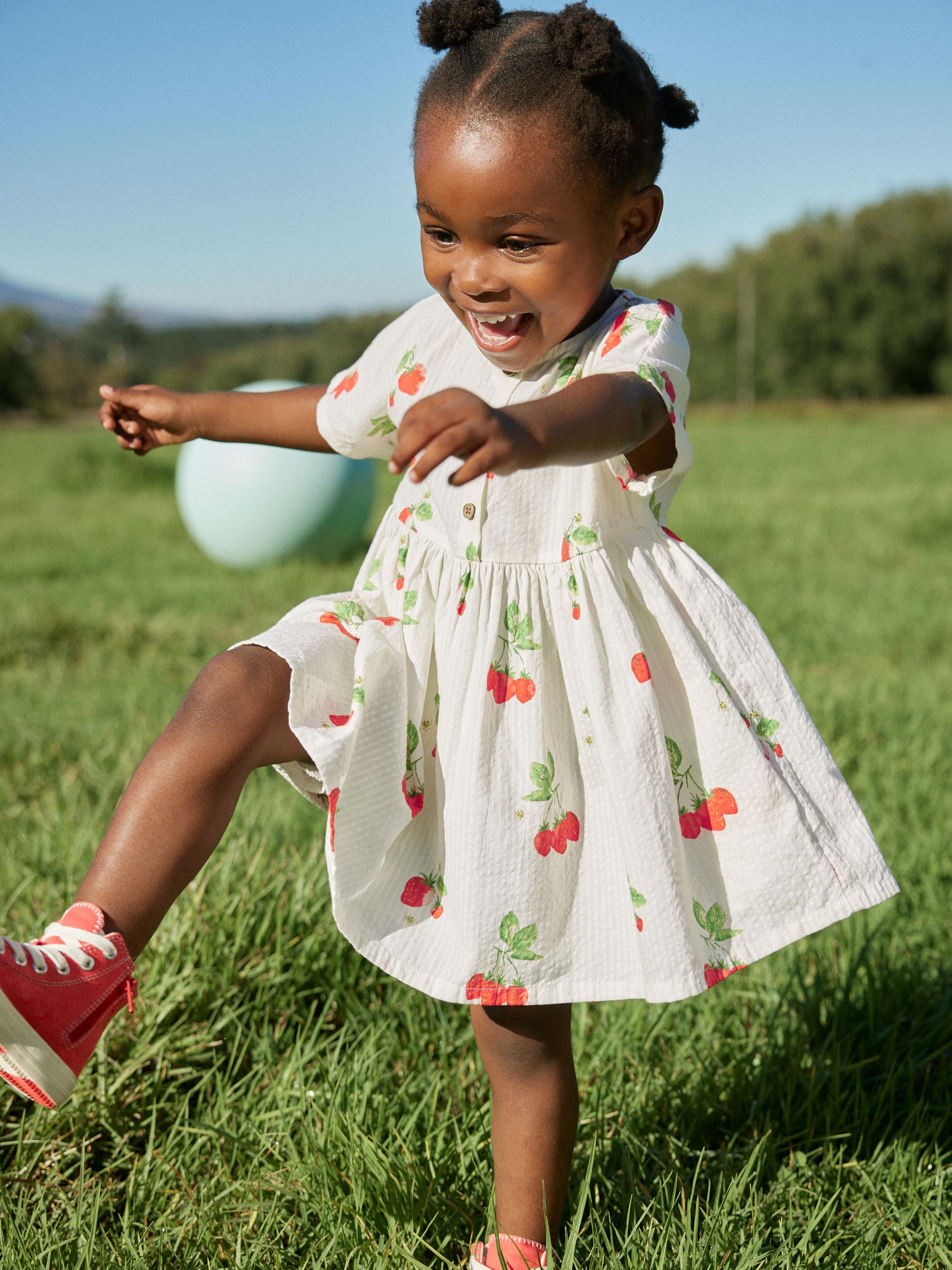 Strawberry print dress womens 2025