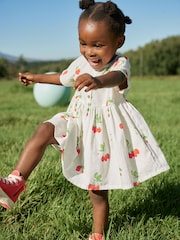 Strawberry Print Relaxed 100% Cotton Dress (3mths-8yrs) - Image 2 of 6