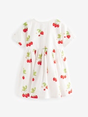 Strawberry Print Relaxed 100% Cotton Dress (3mths-8yrs) - Image 5 of 6