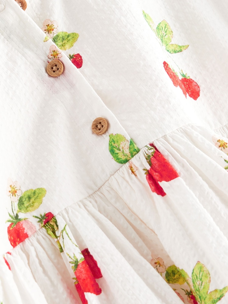 Strawberry Print Relaxed 100% Cotton Dress (3mths-8yrs) - Image 6 of 6
