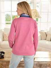 Rose - Maillot de rugby en coton Heritage à manches longues pour femme - Image 3 de 4