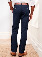 Cotton Traders Blue Pleat Front Ultimate Chino Trousers 35" - Image 2 of 3