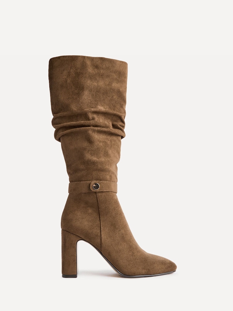 Bež-braon Suede - Linzi Marriot čizme sa visokim nogama - Slika 2 od 5