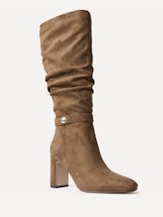 Bež-braon Suede - Linzi Marriot čizme sa visokim nogama - Slika 4 od 5