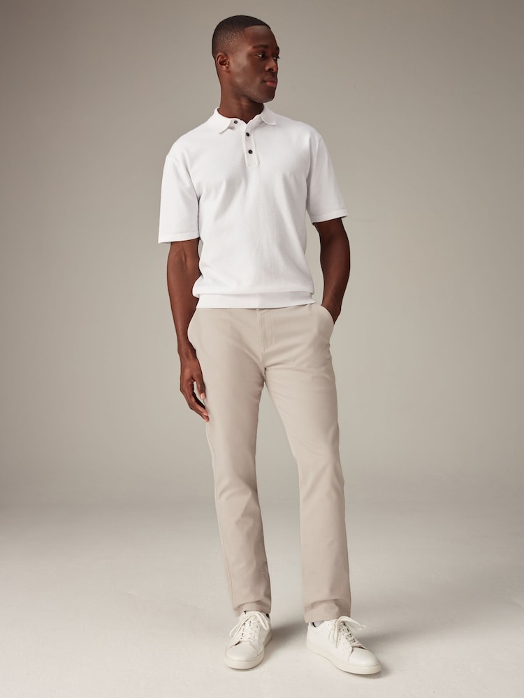 Blue/Light Stone Slim Stretch Chino Trousers 2 Pack - Image 2 of 14
