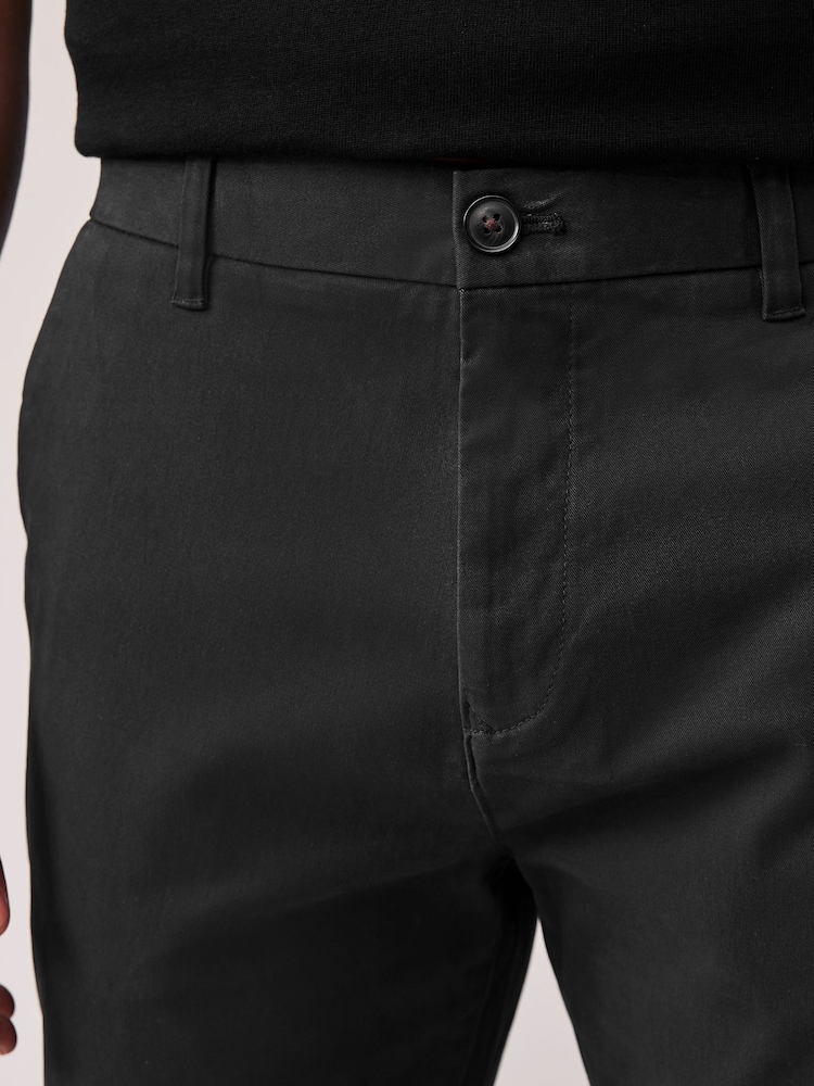 Black/Grey/Stone Straight Fit Stretch Chinos Trousers 3 Pack - Image 12 of 12