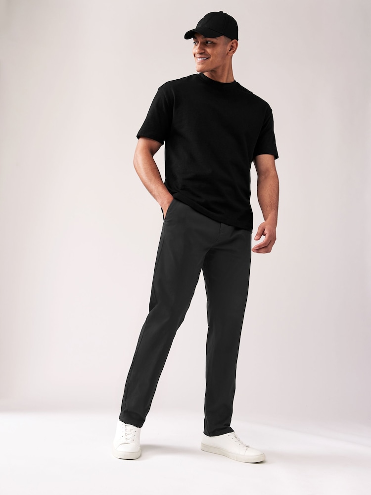Black/Grey/Stone Straight Fit Stretch Chinos Trousers 3 Pack - Image 2 of 12
