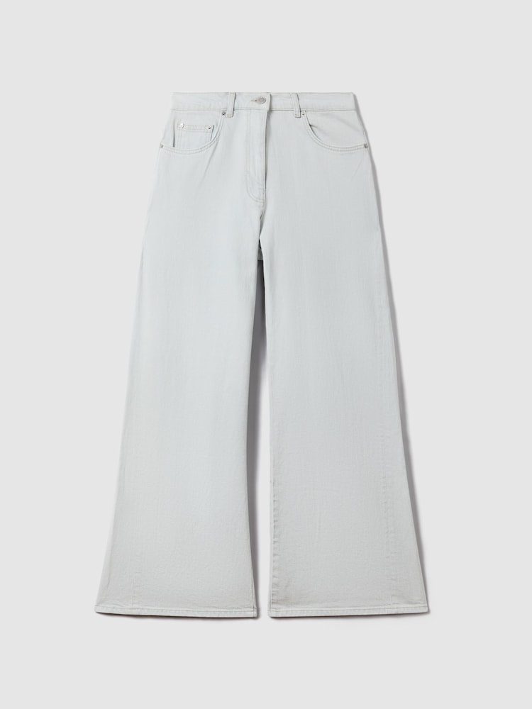 Reiss Light Blue Maize Flared Side Seam Jeans - Image 2 of 5