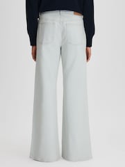 Reiss Light Blue Maize Flared Side Seam Jeans - Image 4 of 5