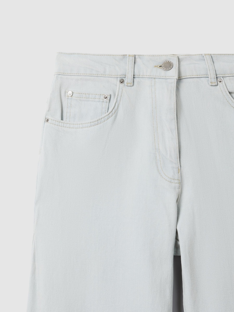 Reiss Light Blue Maize Flared Side Seam Jeans - Image 5 of 5