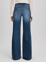 Reiss Mid Blue Ameria Palazzo Jeans - Image 6 of 6