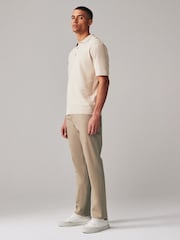 Navy Blue/Stone Slim Fit Stretch Chino Trousers 2 Pack - Image 10 of 14