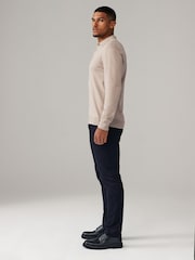 Navy Blue/Stone Slim Fit Stretch Chino Trousers 2 Pack - Image 4 of 14