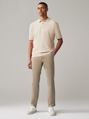 Navy Blue/Stone Slim Fit Stretch Chino Trousers 2 Pack - Image 8 of 14