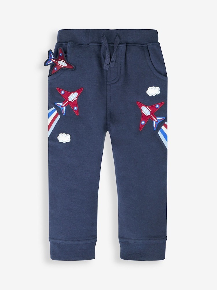 JoJo Maman Bébé Navy Blue Red Arrows Red Arrows Appliqué With Pet In Pocket Joggers - Image 2 of 4