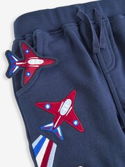JoJo Maman Bébé Navy Blue Red Arrows Red Arrows Appliqué With Pet In Pocket Joggers - Image 3 of 4