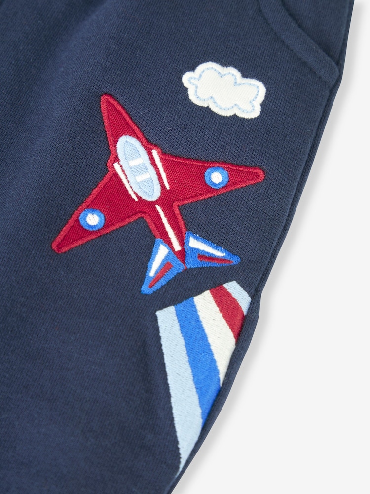 JoJo Maman Bébé Navy Blue Red Arrows Red Arrows Appliqué With Pet In Pocket Joggers - Image 4 of 4