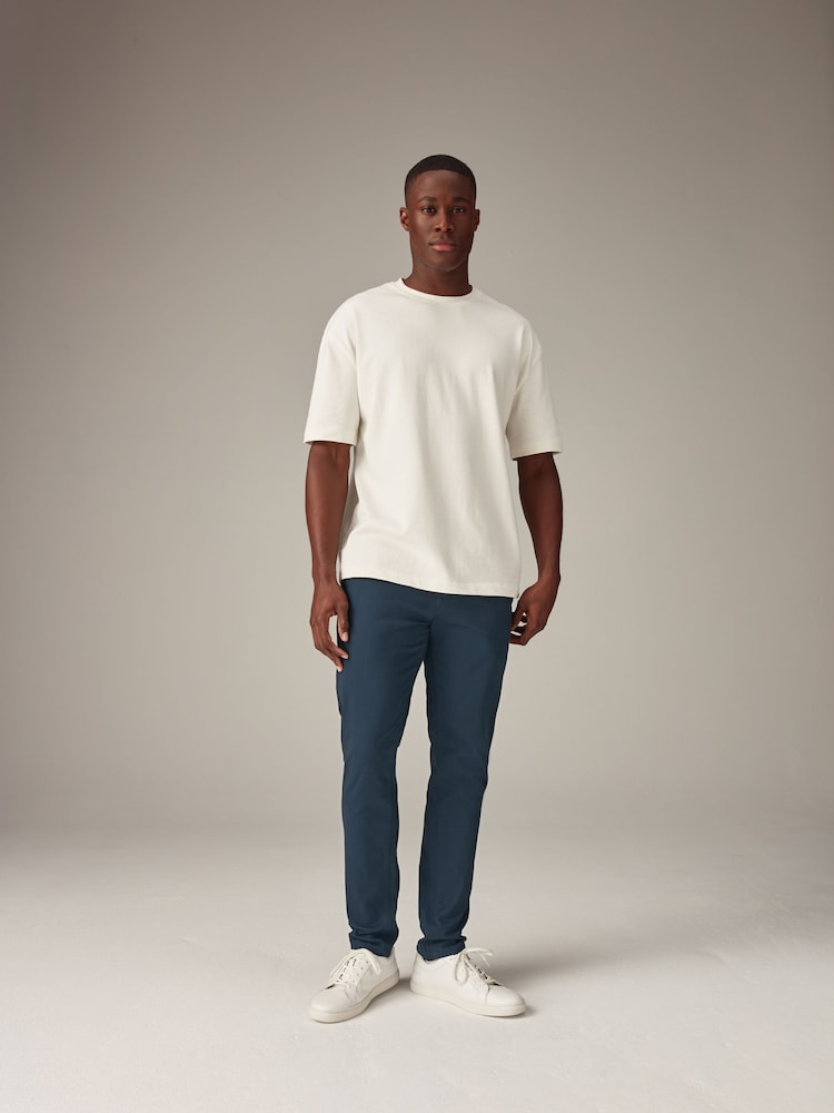 Blue/Stone Light Skinny Stretch Chino Trousers 2 Pack - Image 3 of 14