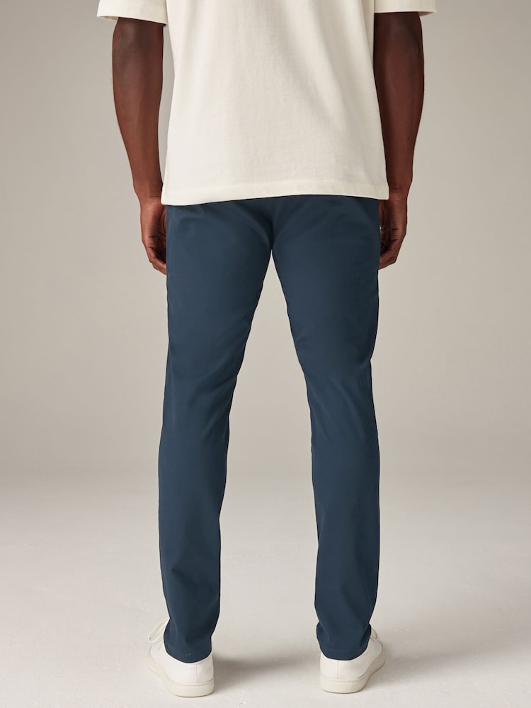 Blue/Stone Light Skinny Stretch Chino Trousers 2 Pack - Image 5 of 14
