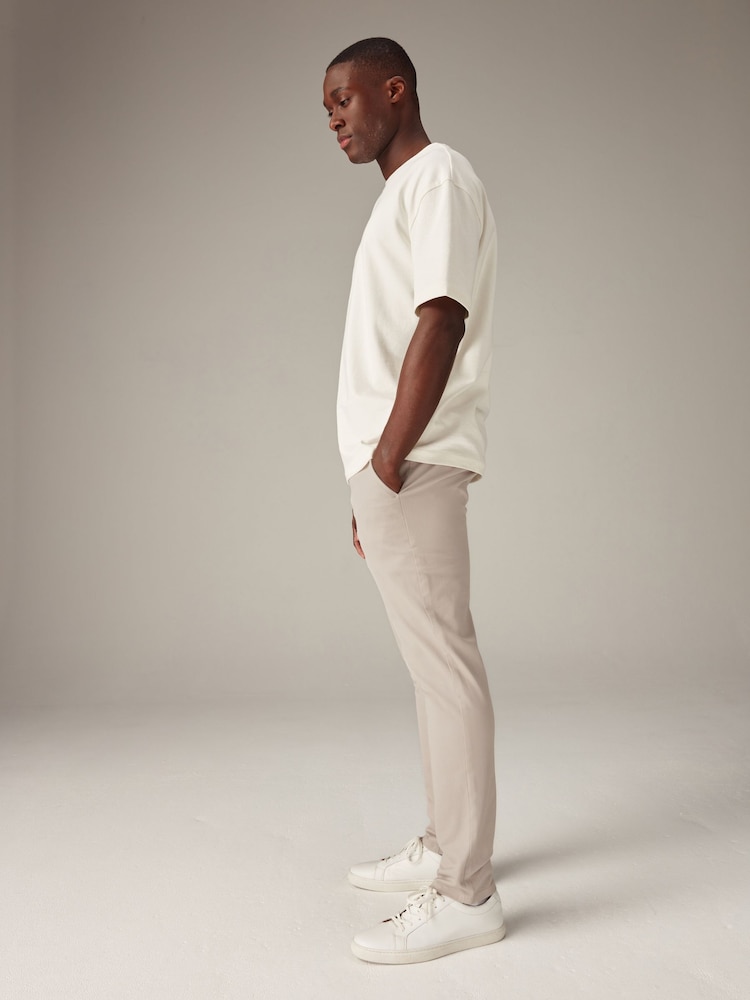 Blue/Stone Light Skinny Stretch Chino Trousers 2 Pack - Image 8 of 14