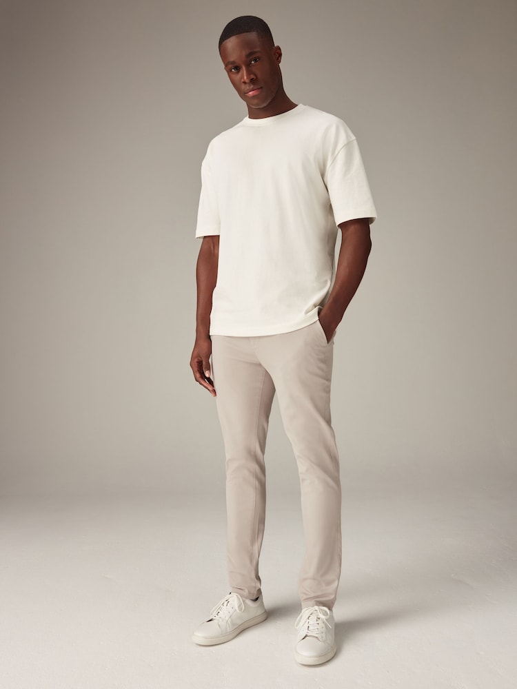 Blue/Stone Light Skinny Stretch Chino Trousers 2 Pack - Image 9 of 14
