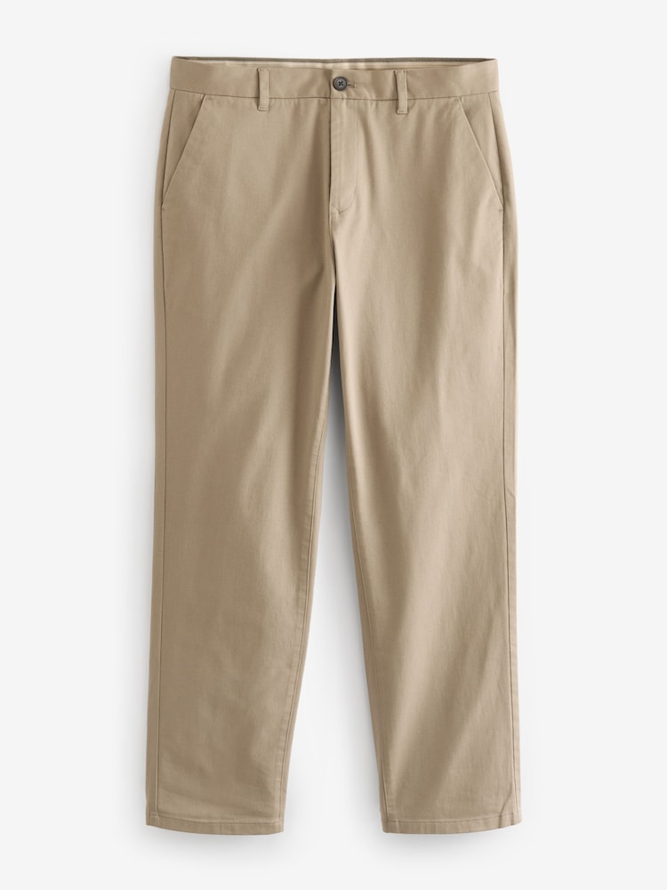 Navy Blue/Stone Straight Fit Stretch Chino Trousers 2 Pack - Image 10 of 13