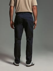 Navy Blue/Stone Straight Fit Stretch Chino Trousers 2 Pack - Image 5 of 13