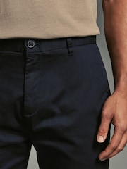 Navy Blue/Stone Straight Fit Stretch Chino Trousers 2 Pack - Image 6 of 13
