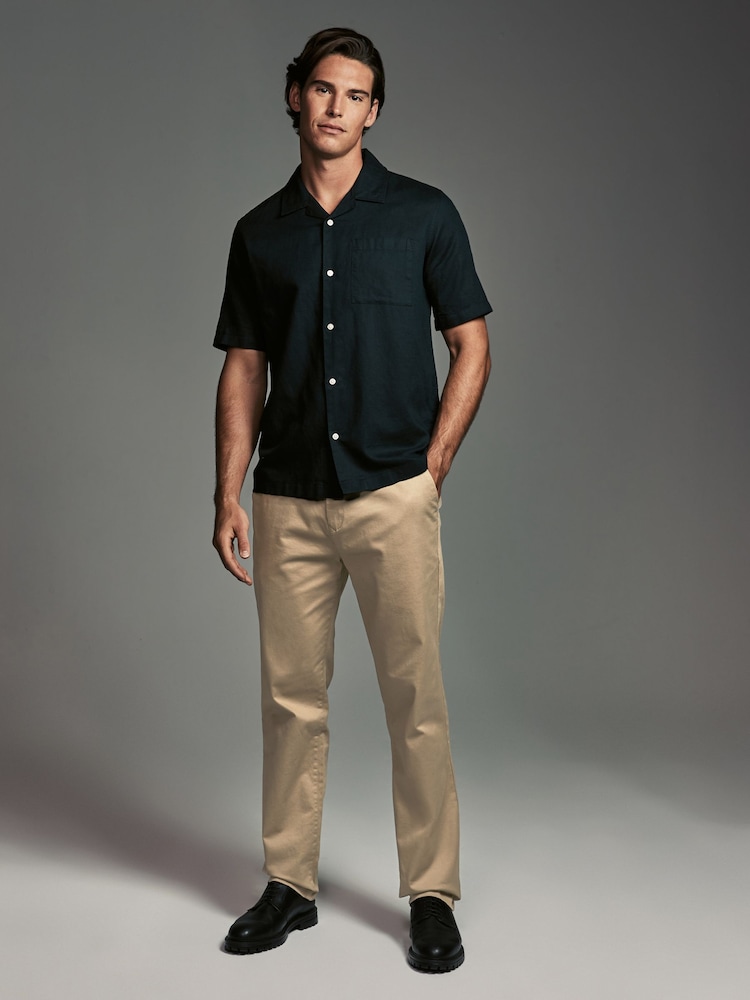 Navy Blue/Stone Straight Fit Stretch Chino Trousers 2 Pack - Image 8 of 13