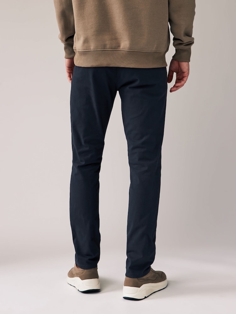 Bleu marine/gris anthracite - Lot de 2 pantalons chino skinny stretch - Image 5 of 11