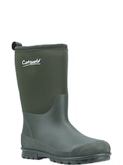 Cotswold Green Hilly Neoprene Waterproof Wellington Boots - Image 1 of 4