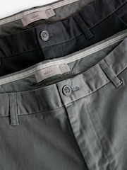 Black/Grey Dark Skinny Stretch Chino Trousers 2 Pack - Image 11 of 11