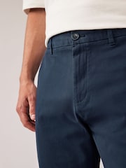 French Navy Blue/Tan Brown Straight Fit Stretch Chino Trousers 2 Pack - Image 5 of 9