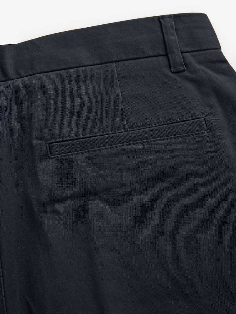 Navy Blue Straight Fit Stretch Chino Trousers 2 Pack - Image 10 of 10