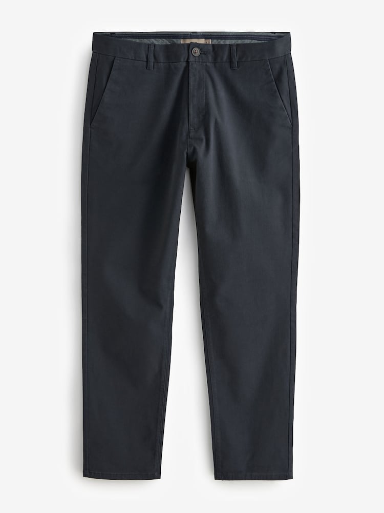 Navy Blue Straight Fit Stretch Chino Trousers 2 Pack - Image 7 of 10