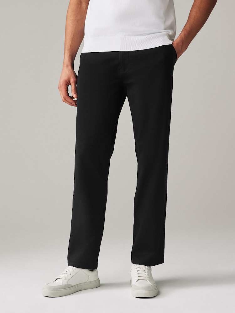 Blue,Grey,Navy Straight Fit Stretch Chinos Trousers 3 Pack - Image 5 of 11