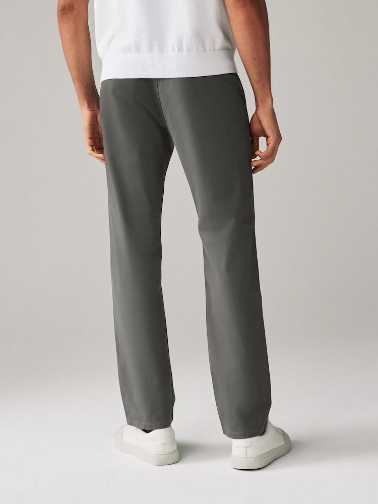 Blue,Grey,Navy Straight Fit Stretch Chinos Trousers 3 Pack - Image 8 of 11