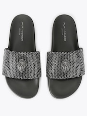 Kurt Geiger London Grey Brockwell Embellished Sandals - Image 2 of 5