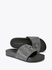 Kurt Geiger London Grey Brockwell Embellished Sandals - Image 4 of 5