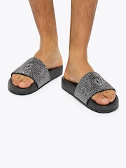Kurt Geiger London Grey Brockwell Embellished Sandals - Image 5 of 5