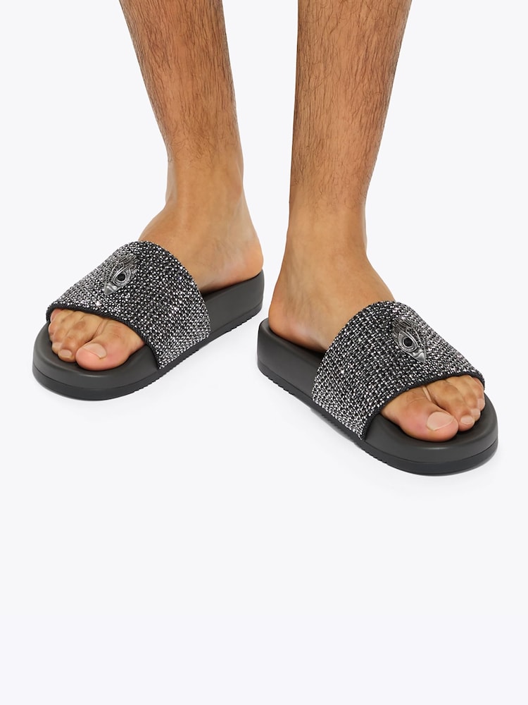 Kurt Geiger London Grey Brockwell Embellished Sandals - Image 5 of 5 Kurt Geiger London Grey Brockwell Embellished Sandals - Image 5 of 5